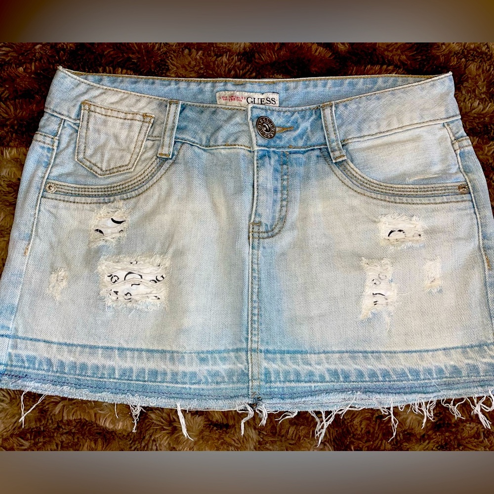 Guess jean mini skirt